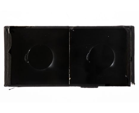 English, c.1919, unsigned stereo image of the 1919 solar eclipse, the stereo image constructed of 2 separate images of the ec