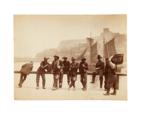 Frank Meadows Sutcliffe, Fishermen, Whitby Fishermen c1885, 8x6 inch albumen print. Condition: Slight discolouration and fadi