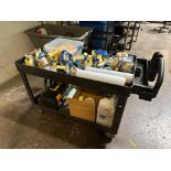 Rubbermaid Rolling Cart w/ Tape Dispensers, Tape, Labels, Shrink Wrap