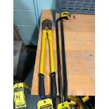 (1) Sledgehammer, (1) Bolt Cutter, (2) Crowbars