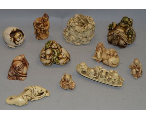11 Resin Netsuke figures