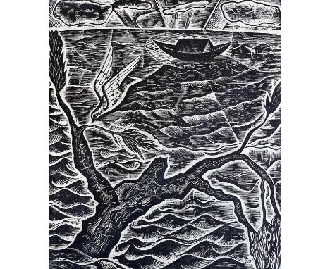 David Michael JONES (1895-1974)The Chester Play of the DelugeWoodcutArtists ProofSigned17cm x 14.5cmThis unframed print is in