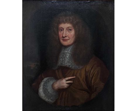 17th Century English SchoolJohn White of Trelogas (1631-1700)Oil on canvas, lined74x61cmViv Hendra wrote of this pictureJOHN 