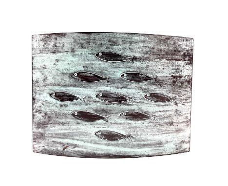 Simeon SMYTHEShoalCopper panelSigned12x17cm This panel is curved enabling it to stand There is one abrasion of the patina. (s