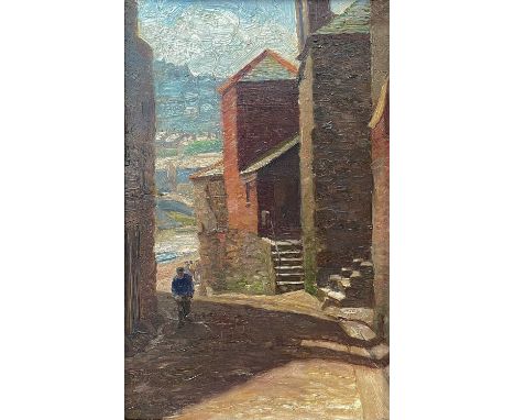 St Ives SchoolA Glimpse of the HarbourOil on canvas30x19cmThis appears to be in excellent condition. One area of re-touching 