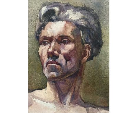 Follower of Duncan GRANT (1885-1978)Male Portrait Watercolour Bears initials 19.5 x 14.5cmThis piece is in good condition.