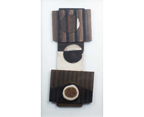 Tony O'MALLEY (1913-2003)Untitled, 1969Acrylic on hardboard collageInscribed 'To Terry with love from Tony Nov 1969' to verso
