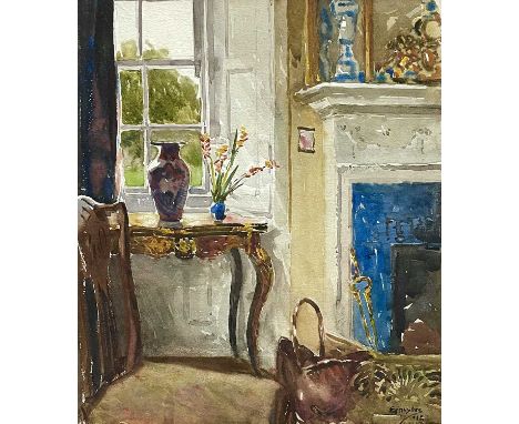 Eleanor HUGHES (1882-1959)The drawing room at Chyangweal 1912Watercolour34x29cmProvenance: From the Estate of Robert Morson &