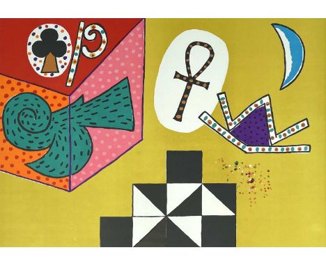 Alan DAVIE (1920-2014)Bird through Wall, 1973LithographSigned and dated '73Numbered 9/90Image size 50 x 71cmSheet size 56.5 x