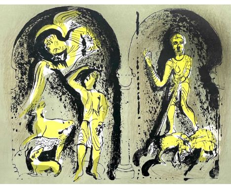 John PIPER (1903-1992)Annunciation of The Shepherds, 1973LithographSignedNumbered 9/90Image size 43 x 54cmSheet size 58 x 79.