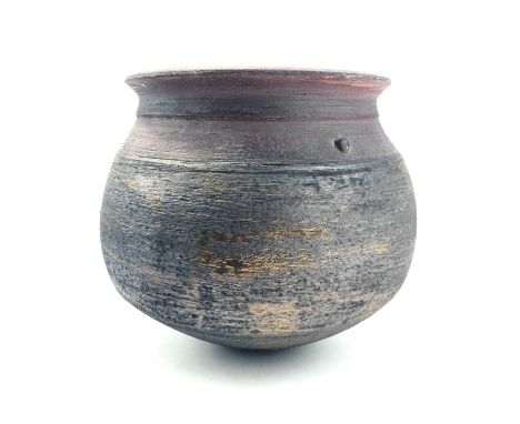 Jason WASON (1946)Black and gold studded vesselStonewareImpressed makers sealHeight 16.5cmProvenance - a gift from the artist