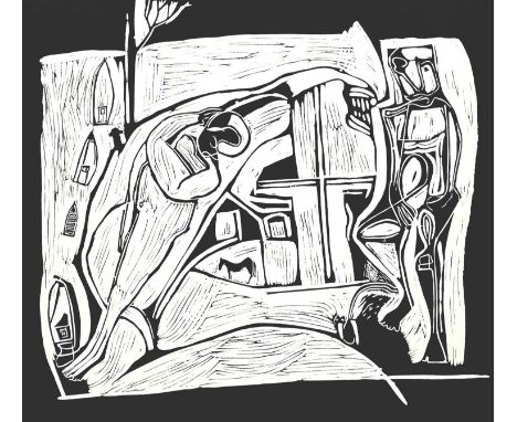 Peter LANYON (1918-1964)The Returned SeamanLithographFacsimile signatureNumbered 9/90Image size 63 x 70cmSheet size 74 x 80cm