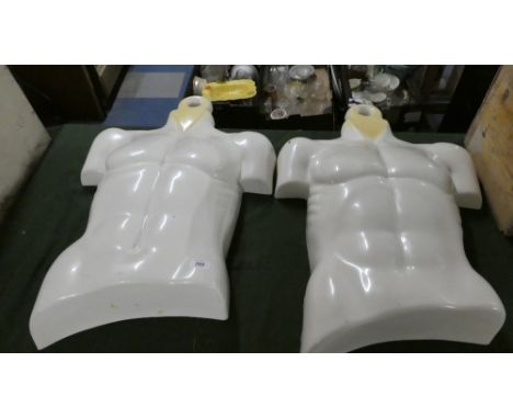 A Pair of Hanging Gent Mannequin Clothes Hangers, Each 76cm Long