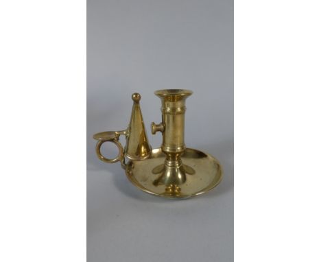 A Brass Bedchamber Stick with Snuffer