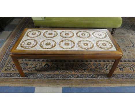 A G Plan Tile Top Vintage Coffee Table, 112cm Long