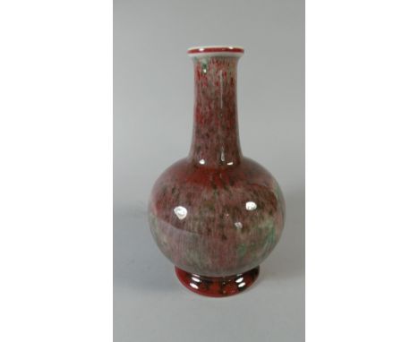 A Chinese Bottle Vase with Under Glaze Qianlong Seal Mark to Base ( probably later), 20cm high