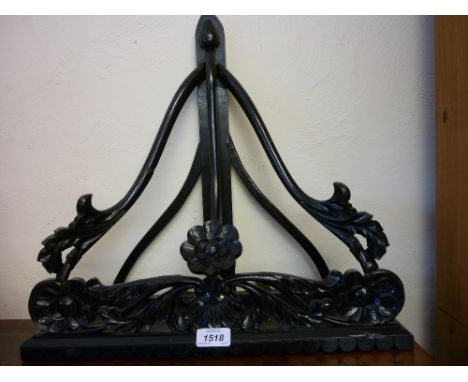 19th Century Colonial ebony floral carved clock bracket, 17.5ins wide, 6.5ins deep, 17.5ins high