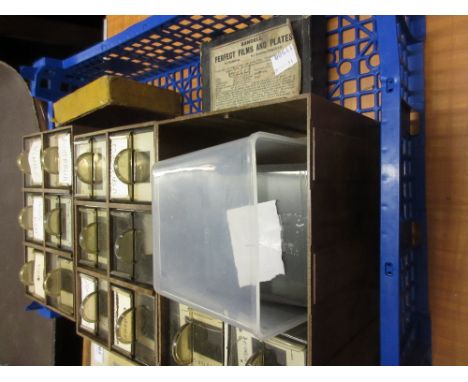 Small quantity of magic lantern slides together with a quantity of late S.L.R. slides