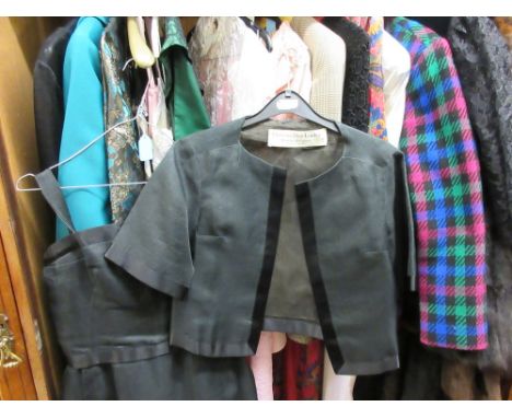 Christian Dior, London model, original ladies black dress with matching jacket together with a quantity of other couture dres