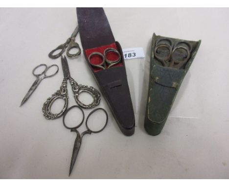 Collection of small vintage scissors