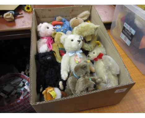 Ten various small modern Steiff teddy bears etc