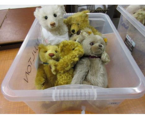 Six various modern Steiff teddy bears