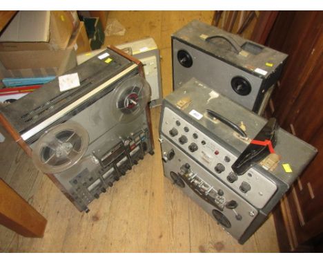 Brenell, mark V M reel to reel tape recorder, another by Teac and two others