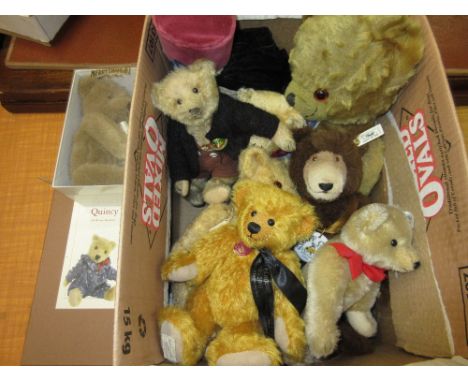 Small modern Steiff teddy bear, a modern Steiff Club 1996 Edition teddy bear and others