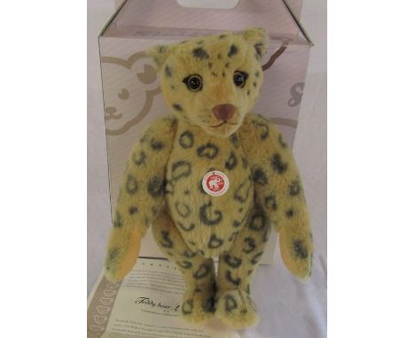 Steiff teddy bear Leopard with growler, limited edition 996/2008 H 40 cm complete with box and certificate