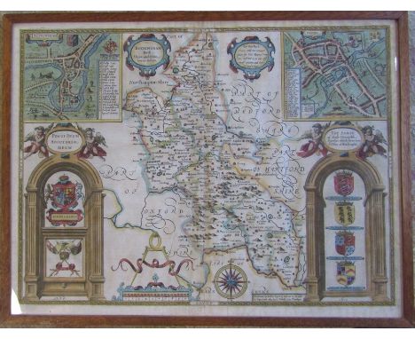 John Speed - framed map of Buckinghamshire 1610, framed by The Old Master Galleries, Map Specialists, 19 Rathbone Place, Oxfo