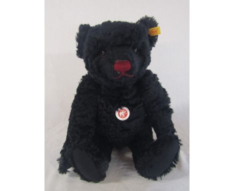 Steiff black bear with growler, H 42 cm, with carrier bag