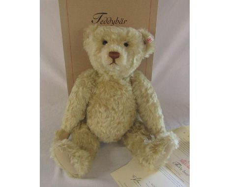 Steiff teddy bear, old gold, H 52 cm, limited edition 1737/4000 complete with box and certificate