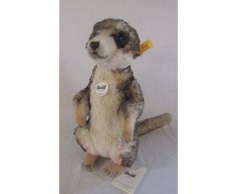 Steiff Mungo meerkat, H 30 cm, mohair, with carrier bag