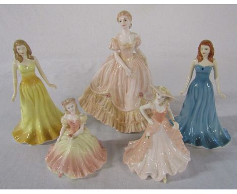 Royal Doulton and Coalport figurines - Ladies of fashion Louisa, Deputantes Beth and Birthday wishes &amp; Royal Doulton gems