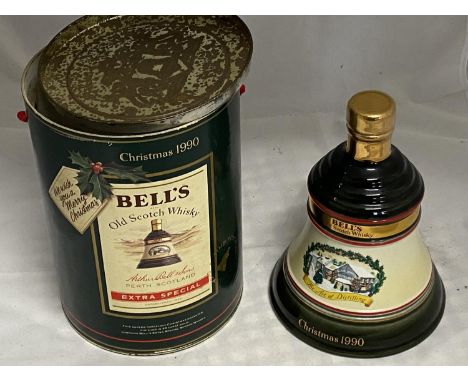 A sealed bottle of Bell's Old Scotch Whiskey 75cl Christmas 1990 