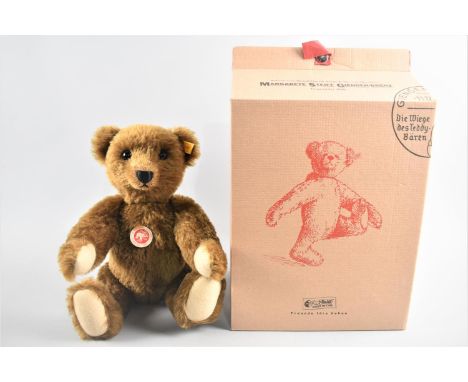 A Steiff Replica 1909 Teddy Bear with Growler and Box, 27cm high (Sitting) 