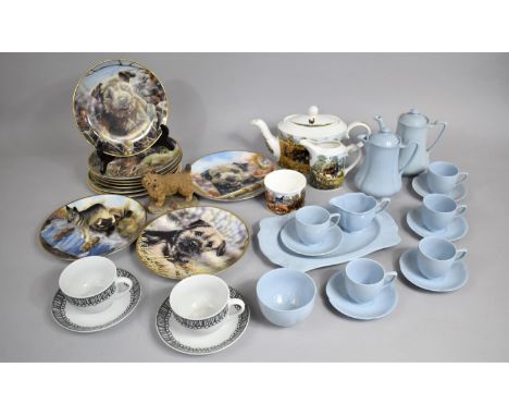 A Collection of Various Ceramics to comprise Collectors Plates, Johnson Bros Blue Glazed Coffee Set, Beswick Alsatian Etc (Co