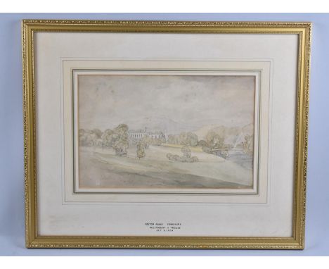 A Framed Watercolour by Rev. R. Froude, Bolton Abbey, Yorkshire, Dated 6th October 1834, 19x29cm 