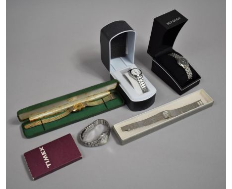 A Collection of Five Wristwatches and a Timex Pendant Watch 
