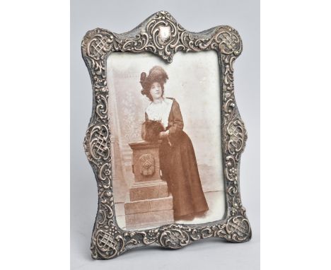 A Silver Easel Backed Photo Frame, 19cms by 12cms 