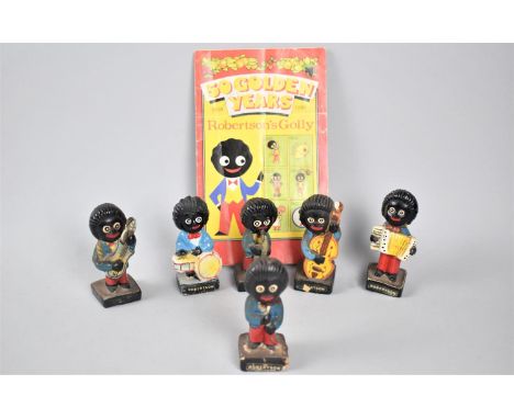 Six Robertson's Golly Band Figures and Leaflet 