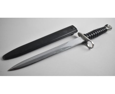 A Modern Swiss Bayonet and Scabbard, Numbered W476603, Complete with Sheath 