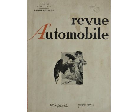 Revue Automobile Ten loose issues of this rare bi-monthly French magazine, most with covers and staples where appropriate, co