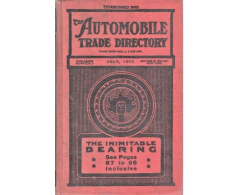 Automobile Trade Directory Four volumes, published quarterly in New York, circa 850pp each, with original covers, for October