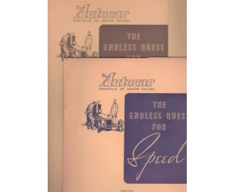 The Autocar Portfolios being both series I and 2, published by Iliffe in the late 1930s. Each folder containing 2 pages of te