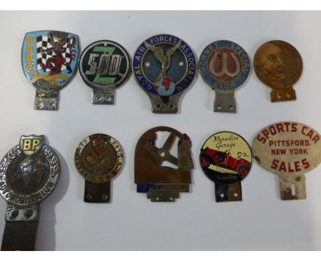 A BARC Enamel Badge  with much damage, also, Hornet Special Club, RAF Association, a rare 500 Club and other badges. (14)