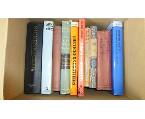 Transport Biographies.  Herbert Austin, Climax in Coventry, He Lit the Lamp, Slide Rule and others. All in good fettle. (10)