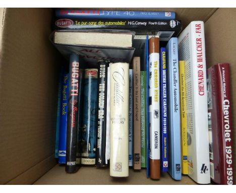 Marque Histories A collection covering Bugatti, Cadillac, Chandler, Chevrolet and others. All in good condition. (20)