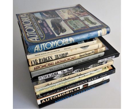 Reference Material,  to include Automobilia by M.J.W-W, Automobilia by Morris and Gardiner, Art and the Automobile, Car Badge