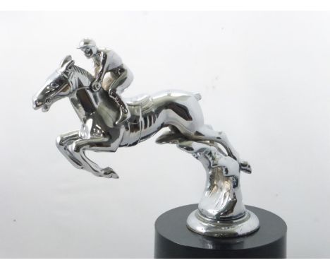 Horse &amp; Jockey Mascot Manufactured by Augustine &amp; Emile Lejeune for Desmo, in the 1930s, this well-crafted mascot has